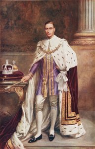 King George VI in coronation robes by Albert Henry Collings