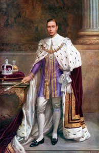 King George VI in coronation robes, 1937 by Albert Henry Collings