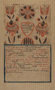 Pa. German Birth Certificate, c. 1936 by Albert J. Levone