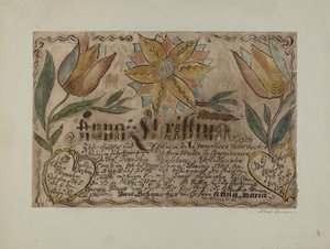 Pa. German Birth Certificate by Albert J. Levone