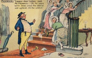 Mr Pickwick offending a group of women