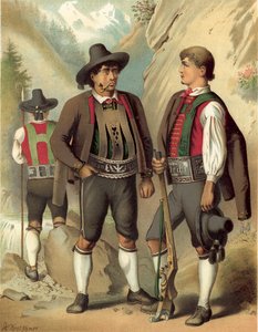 German Costume, Tyrol, Passeyer by Albert Kretschmer