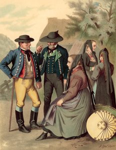 German Costume, Wurtemberg, Freudenstadt Rottenburg