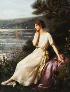 Portrait of a Woman by a Lake