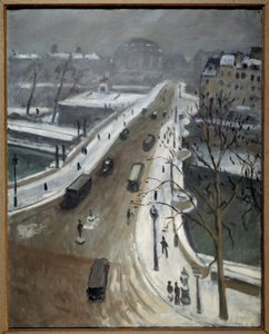 Bridge Neuf in Paris under the Snow