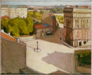 Small Square with Street Lamp