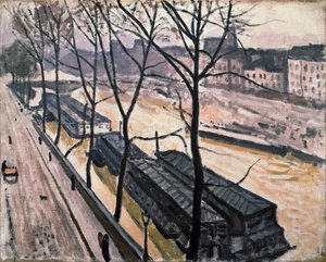Paris in winter. Quai Bourbon, 1907