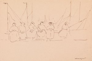 Six Women on a Wharf