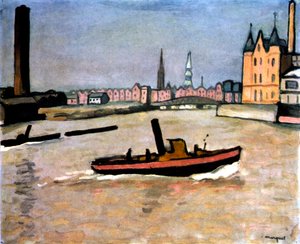 The Port of Hamburg, 1909 by Albert Marquet