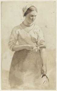 Standing Young Woman