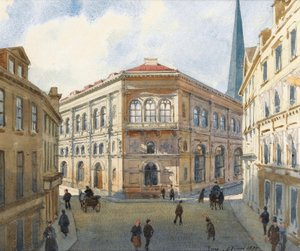 View of the Riga Stock Exchange by Albert Nikolaevich Benois
