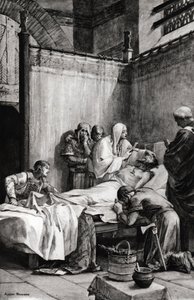 Death of Clovis I of the Franks in Paris on November 27th 511 - Death of Clovis - Drawing by Albert Maignan by Albert Pierre Rene Maignan