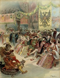 Ball at the Court of the King of France, Francois I by Albert Robida