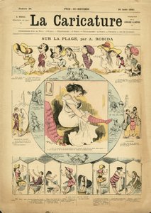 Illustration for the Cover of La Caricature (1880) by Albert Robida