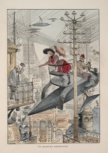 Illustration for Le vingtième siècle: La vie électrique by Albert Robida