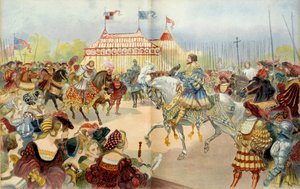 Interview of the camp of the golden cloth in Flanders on June 7 by Albert Robida