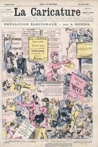 Simmering Election Campaign by Albert Robida