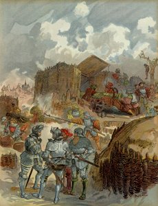 Sixth Italian War: Pierre Terrail de Bayard at the headquarters of Mezieres in 1521