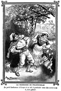 The birth of Polichinelle by Albert Robida