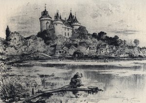The castle of Combourg in Ille-et-Vilaine - Old France - Brittany - text, drawings and lithographs, by Albert Robida (1848-1926) undated end 19th century
