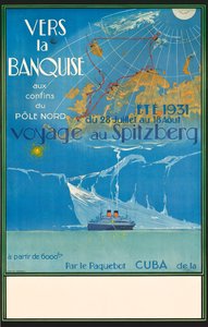 Poster Advertising Travel to Spitzberg, Norway, c.1931