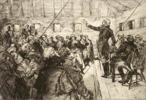 Washington Prevents a Military Dictatorship (cancelled plate from the portfolio "The Bicentennial Pageant of George Washington") by Albert Sterner