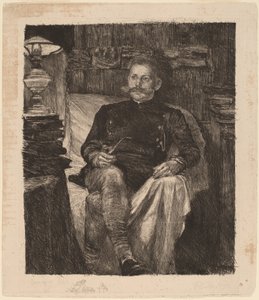Franz Rose in His Study by Albert Welti