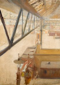 View of a railway station, c.1900 by Albert de Belleroche