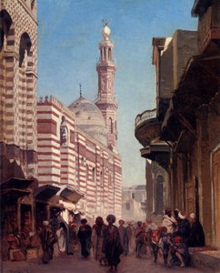 Scene from an Arab Street by August Siegen: Fine art print