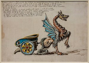 Act II, first scene and third act, stage equipment: The Chariot of Armida for Armida by G. Rossini