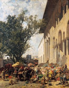 Market in Constantinople by Alberto Pasini