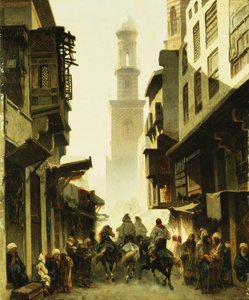Street Scene in Damascus by Alberto Pasini