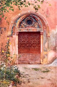 Doorway of the Monastery of St. Benedict (Sagro Speco) at Subiaco