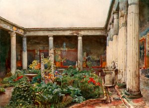 Peristyle of the House of the Vettii by Alberto Pisa