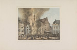 View of the Fire Eruption in Middelburg on Sunday, June 28, 1857 by Albertus Anthonius Nunnink