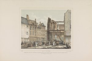 View of the Ruins Caused by the Fire in Middelburg on Sunday, June 28, 1857 by Albertus Anthonius Nunnink