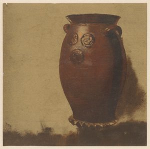 Cologne Pot Against Light Background by Albertus Steenbergen