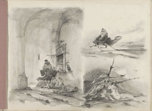 Study Sheet, Including a Shipwreck on a Coast