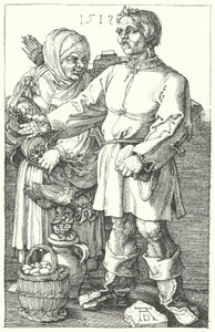 Farmers Selling Their Produce by Albrecht (after) Durer or Duerer