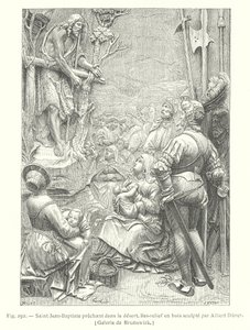 St John the Baptist Preaching in the Desert by Albrecht (after) Durer or Duerer