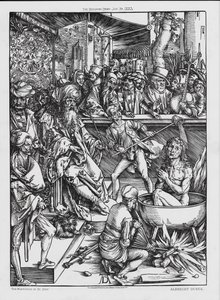 The Martyrdom of St John by Albrecht (after) Durer or Duerer