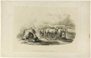 Bivouac of the Dragons of the Italian Guard near Wittenberg on the Tenth of June