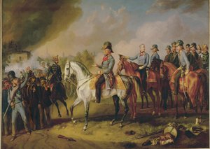 Fieldmarshal Johann Joseph Wenzel Radetzky and His General Staff Before Milan by Albrecht Adam