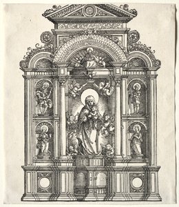 Great Altar with the Virgin, in a border with Saints Christopher, George, Barbara, Catherine