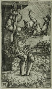 Horatius Cocles Leaping into the Tiber by Albrecht Altdorfer