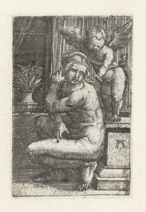 Kneeling Venus with Cupid