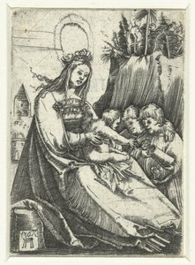 Mary with the Christ Child and Two Boys by Albrecht Altdorfer