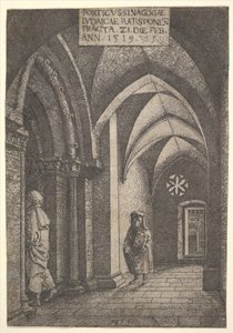 The Entrance Hall of the Regensburg Synagogue, 1519 by Albrecht Altdorfer