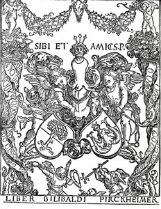 Bookplate of Willibald Pirkheimer by Albrecht Dürer