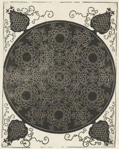 Embroidery Sample with Seven Wreath Motifs